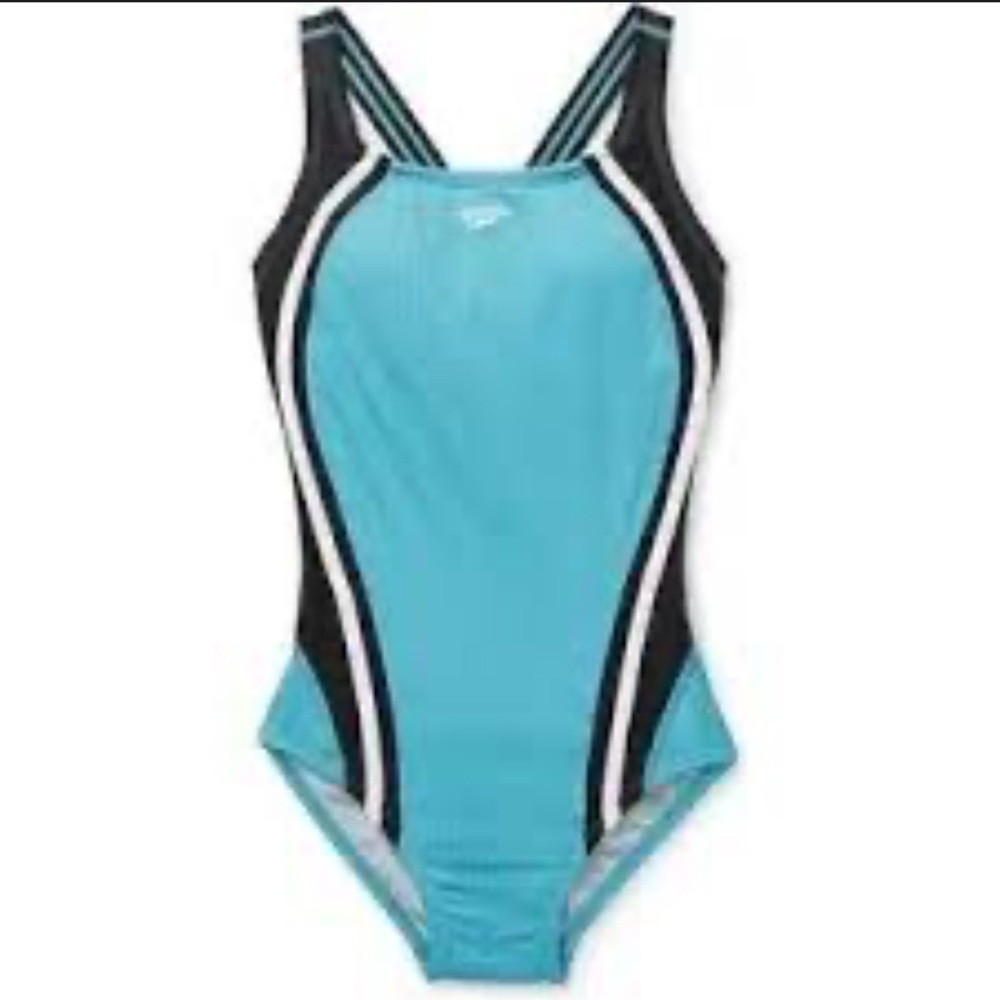 Speedo Women's Rib Quantum Fusion Splice One Piece Blue, Size: 10